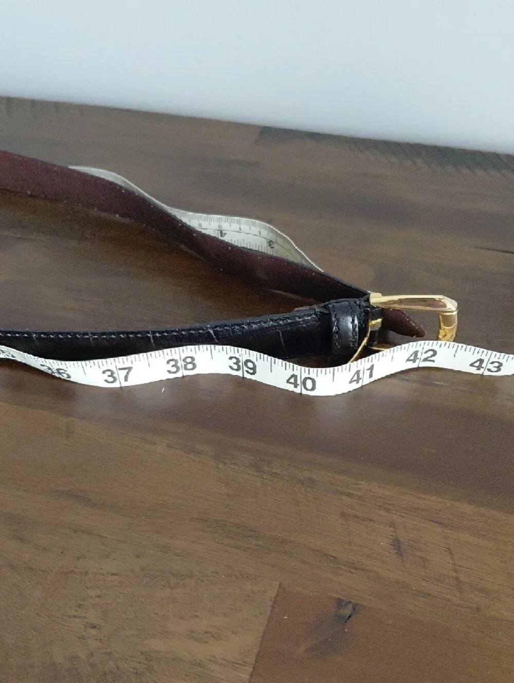 Christian Dior Men’s Black Belt And Gold Buckle Sz 90/36 - Picture 7 of 12